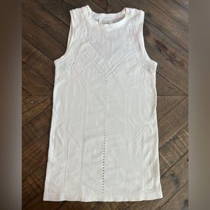 Athleta White Cutout Tank Top Size S